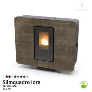 THERMOROSSI slimquadro idra gres terra termostufa pellet